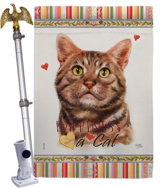 American Short Hair Happiness - Pets Nature Vertical Impressions Decorative Flags HG110147 Made In USA - Image 10