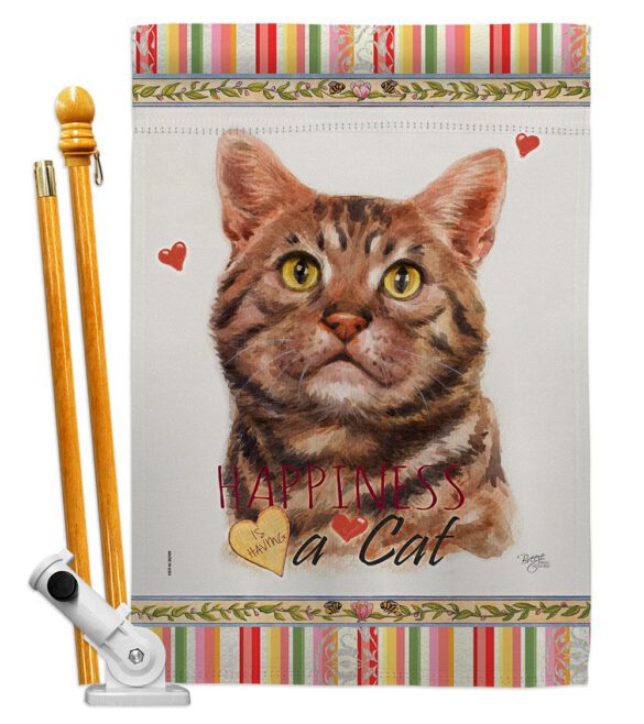 American Short Hair Happiness - Pets Nature Vertical Impressions Decorative Flags HG110147 Made In USA - Image 6