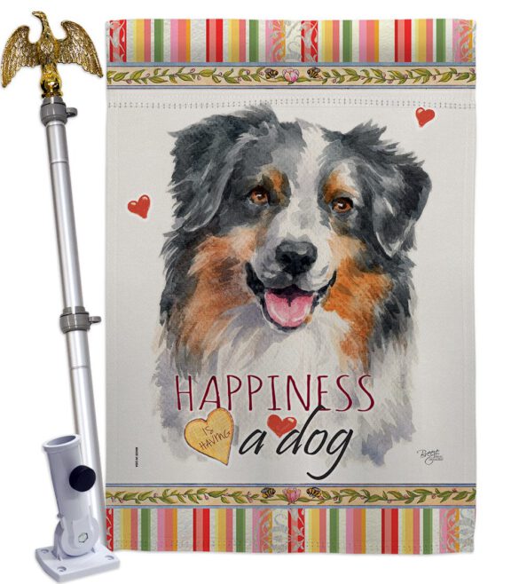 Australian Shepherd Happiness - Pets Nature Vertical Impressions Decorative Flags HG110148 Made In USA - Image 10