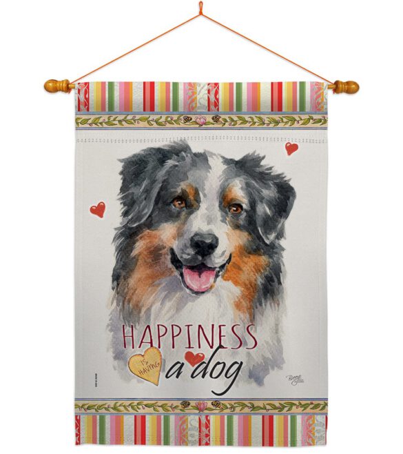 Australian Shepherd Happiness - Pets Nature Vertical Impressions Decorative Flags HG110148 Made In USA - Image 11