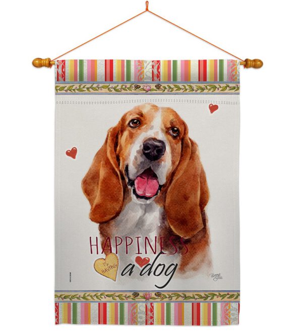 Basset Hound Happiness - Pets Nature Vertical Impressions Decorative Flags HG110149 Made In USA - Image 11