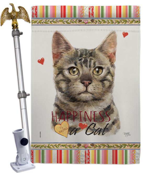 Bengal Happiness - Pets Nature Vertical Impressions Decorative Flags HG110152 Made In USA - Image 9
