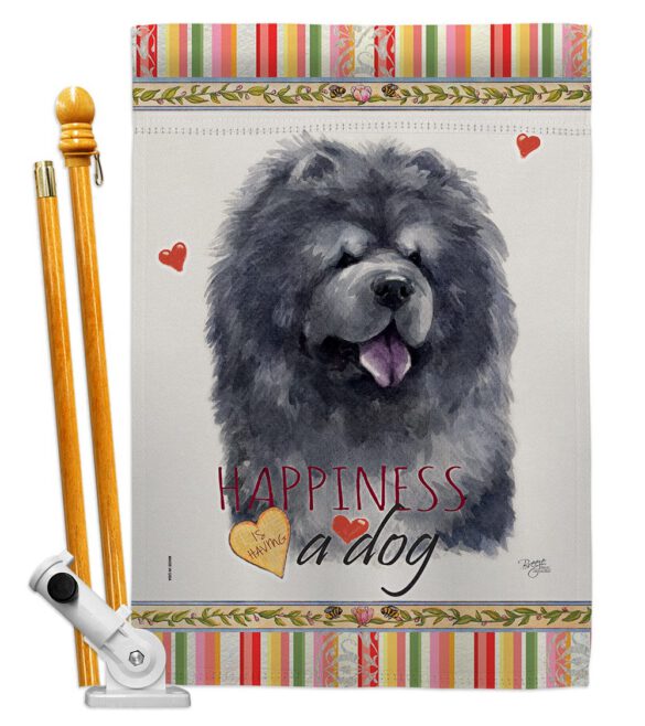 Black Chow Chow Happiness - Pets Nature Vertical Impressions Decorative Flags HG110156 Made In USA - Image 5