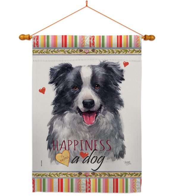 Border Collie Happiness - Pets Nature Vertical Impressions Decorative Flags HG110158 Made In USA - Image 10