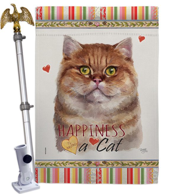 British Short Hair Happiness - Pets Nature Vertical Impressions Decorative Flags HG110161 Made In USA - Image 9