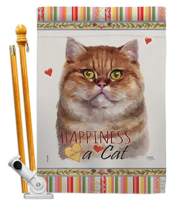 British Short Hair Happiness - Pets Nature Vertical Impressions Decorative Flags HG110161 Made In USA - Image 5