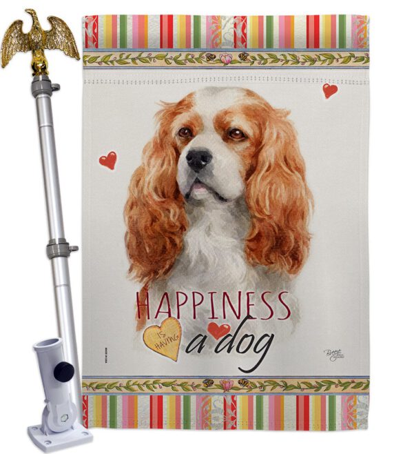 Cavalier King Spaniel Happiness - Pets Nature Vertical Impressions Decorative Flags HG110164 Made In USA - Image 9