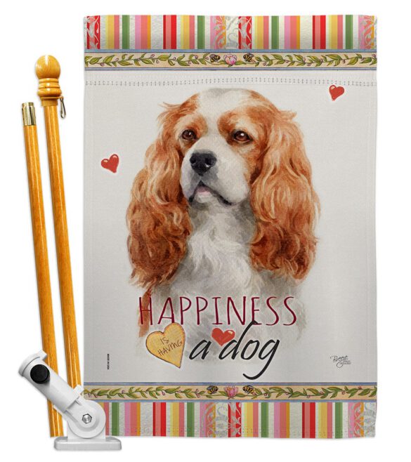 Cavalier King Spaniel Happiness - Pets Nature Vertical Impressions Decorative Flags HG110164 Made In USA - Image 5