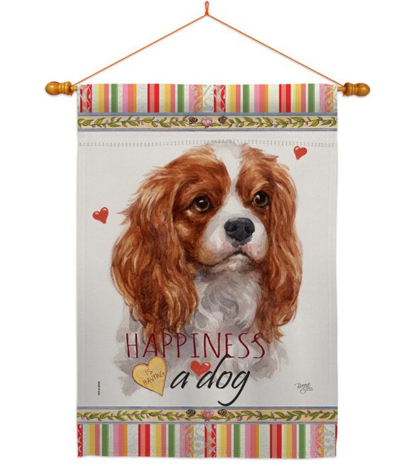 Charles Spaniel Happiness - Pets Nature Vertical Impressions Decorative Flags HG110165 Made In USA - Image 10