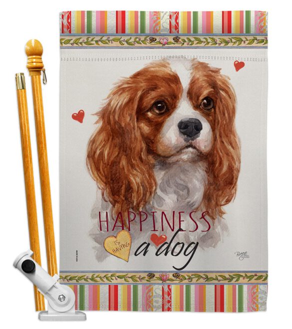 Charles Spaniel Happiness - Pets Nature Vertical Impressions Decorative Flags HG110165 Made In USA - Image 5