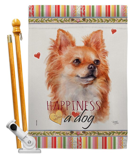 Brown Chihuahua Happiness - Pets Nature Vertical Impressions Decorative Flags HG110166 Made In USA - Image 5