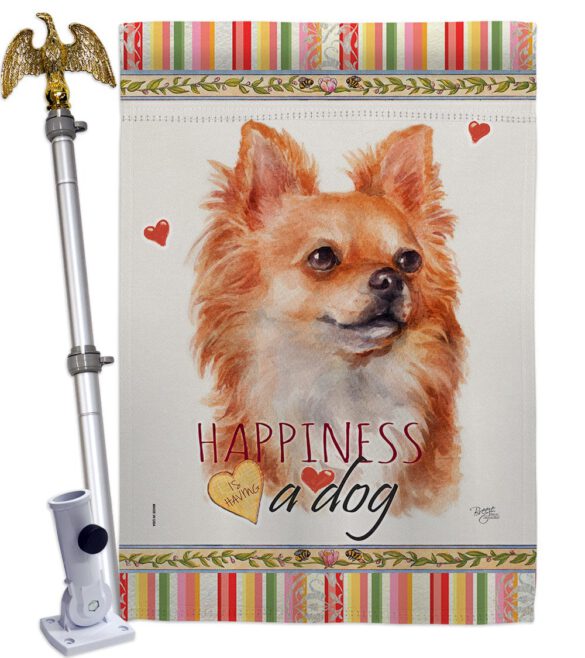 Brown Chihuahua Happiness - Pets Nature Vertical Impressions Decorative Flags HG110166 Made In USA - Image 9