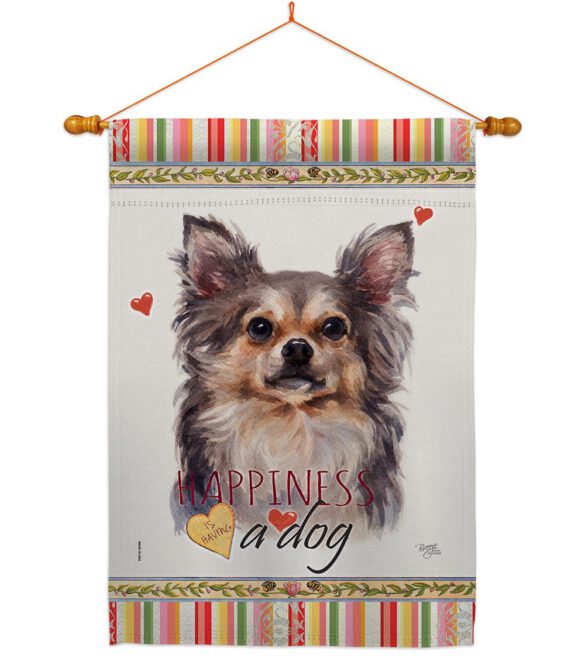Chihuahua Happiness - Pets Nature Vertical Impressions Decorative Flags HG110168 Made In USA - Image 10