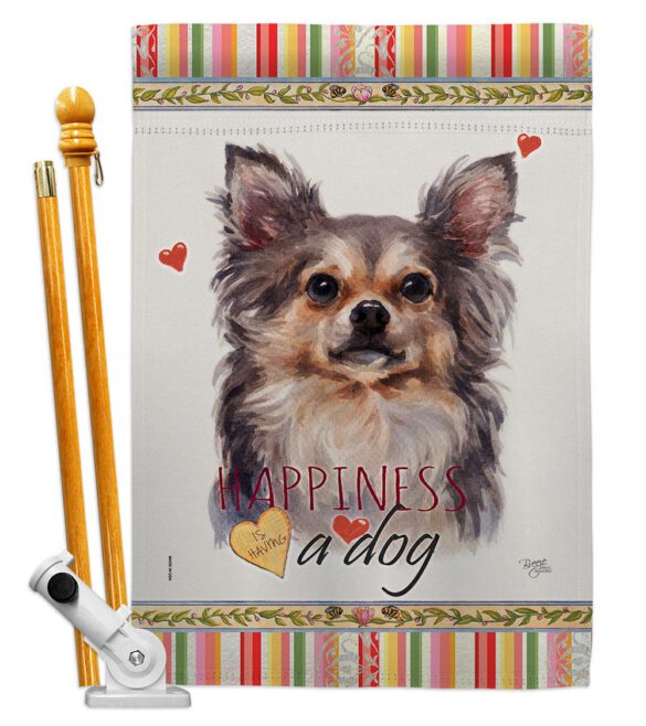 Chihuahua Happiness - Pets Nature Vertical Impressions Decorative Flags HG110168 Made In USA - Image 5