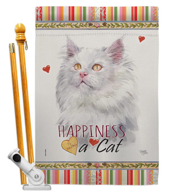 German Long Hair Happiness - Pets Nature Vertical Impressions Decorative Flags HG110173 Made In USA - Image 5