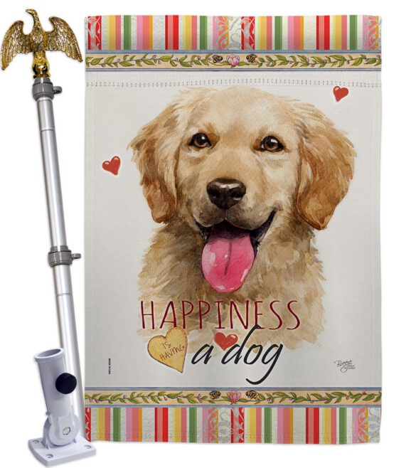 Golden Retriever Happiness - Pets Nature Vertical Impressions Decorative Flags HG110180 Made In USA - Image 9