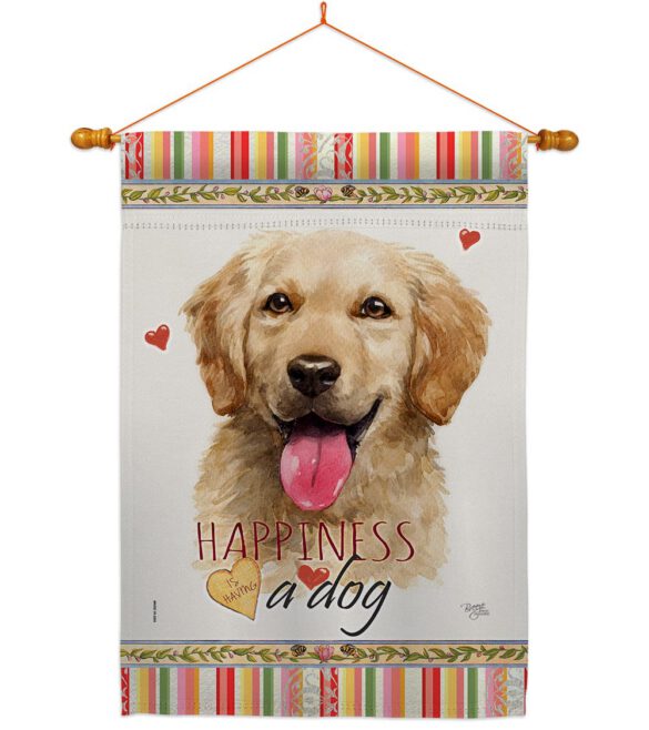 Golden Retriever Happiness - Pets Nature Vertical Impressions Decorative Flags HG110180 Made In USA - Image 10