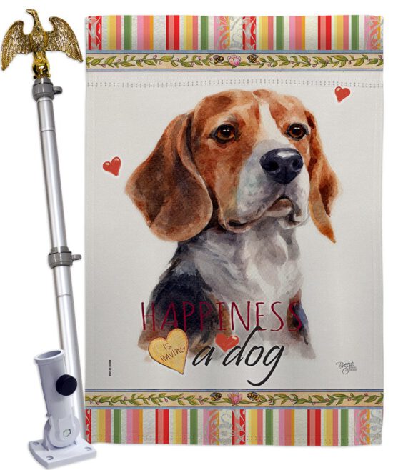 Beagle Hound Happiness - Pets Nature Vertical Impressions Decorative Flags HG110182 Made In USA - Image 9