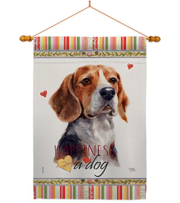 Beagle Hound Happiness - Pets Nature Vertical Impressions Decorative Flags HG110182 Made In USA - Image 10