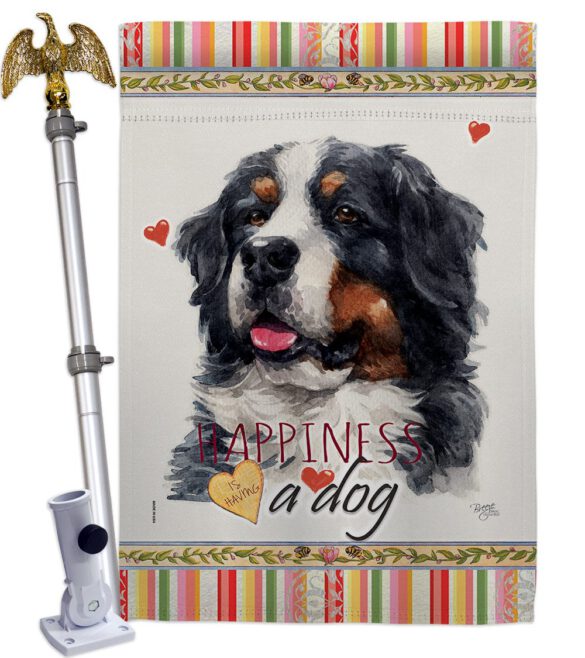 Bernese Cattle Happiness - Pets Nature Vertical Impressions Decorative Flags HG110183 Made In USA - Image 9