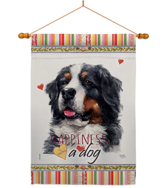 Bernese Cattle Happiness - Pets Nature Vertical Impressions Decorative Flags HG110183 Made In USA - Image 10