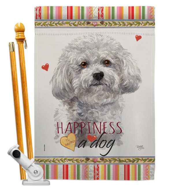 Bichon Frise Happiness - Pets Nature Vertical Impressions Decorative Flags HG110184 Made In USA - Image 5