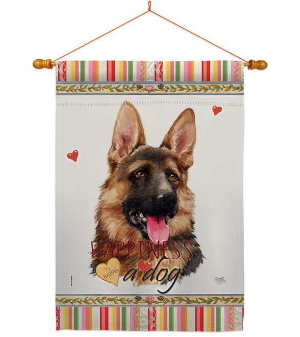 German Shepherd Happiness - Pets Nature Vertical Impressions Decorative Flags HG110190 Made In USA - Image 10