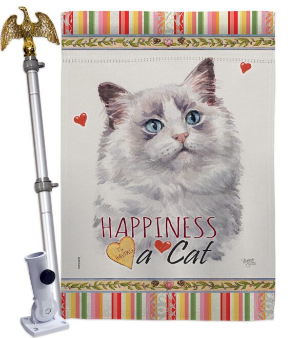 Bicolor Ragdoll Happiness - Pets Nature Vertical Impressions Decorative Flags HG110212 Made In USA - Image 9