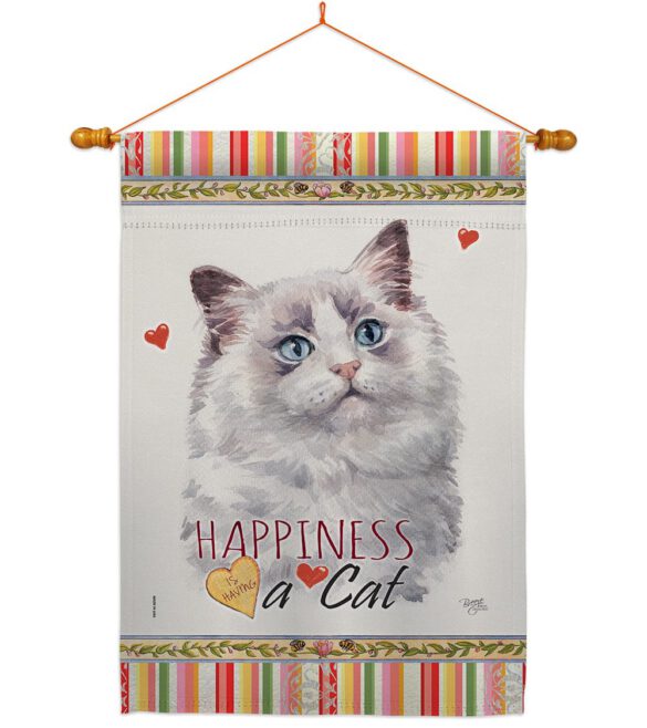 Bicolor Ragdoll Happiness - Pets Nature Vertical Impressions Decorative Flags HG110212 Made In USA - Image 10