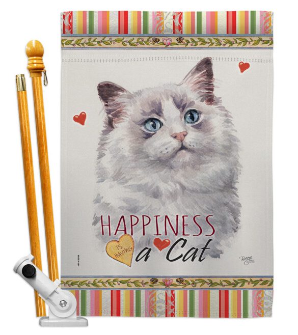 Bicolor Ragdoll Happiness - Pets Nature Vertical Impressions Decorative Flags HG110212 Made In USA - Image 5