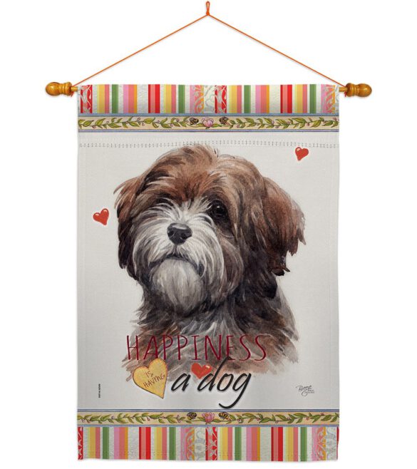 Brown Tibetan Terrier Happiness - Pets Nature Vertical Impressions Decorative Flags HG110229 Made In USA - Image 10