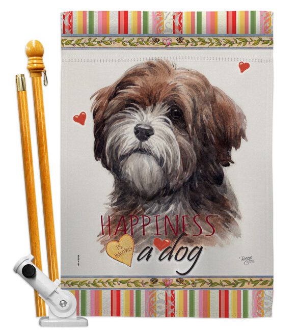 Brown Tibetan Terrier Happiness - Pets Nature Vertical Impressions Decorative Flags HG110229 Made In USA - Image 5