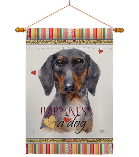 Black & Tan Dachshund Happiness - Pets Nature Vertical Impressions Decorative Flags HG110252 Made In USA - Image 10