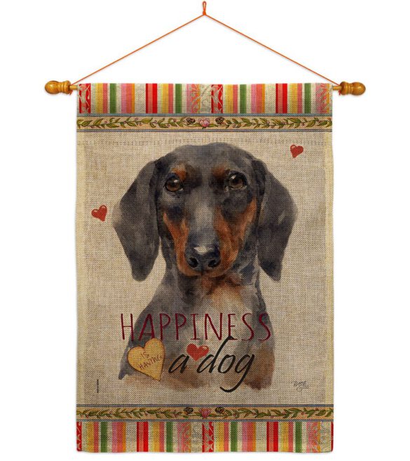 Black & Tan Dachshund Happiness - Pets Nature Vertical Impressions Decorative Flags HG110252 Made In USA - Image 20