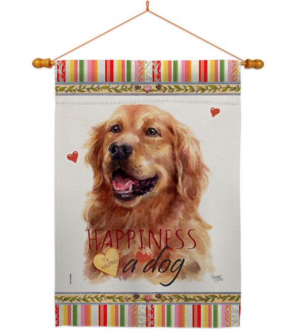 Dark Golden Retriever Happiness - Pets Nature Vertical Impressions Decorative Flags HG110255 Made In USA - Image 10