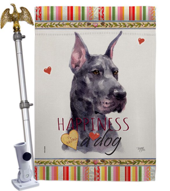 Cropping Black Great Dane Happiness - Pets Nature Vertical Impressions Decorative Flags HG110257 Made In USA - Image 9