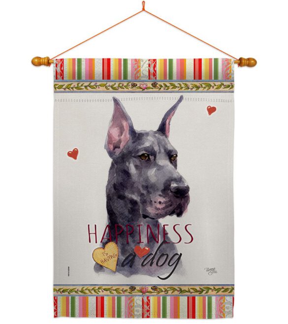 Cropping Black Great Dane Happiness - Pets Nature Vertical Impressions Decorative Flags HG110257 Made In USA - Image 10
