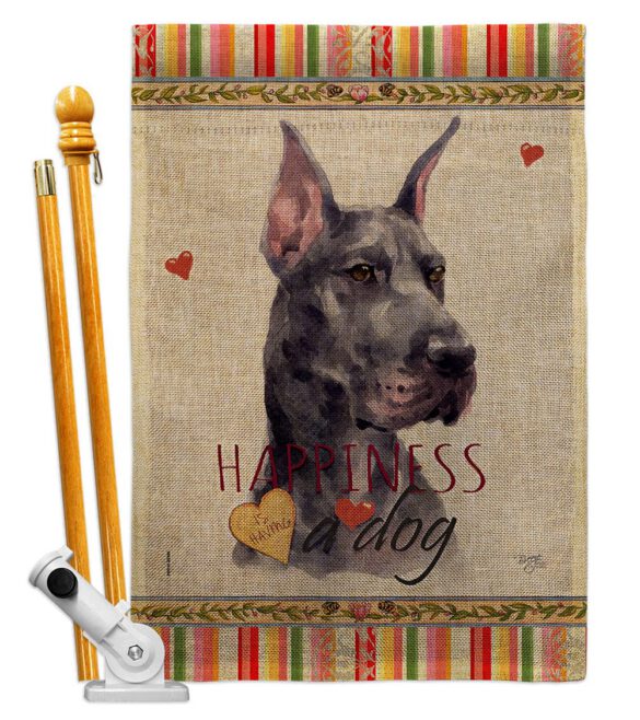 Cropping Black Great Dane Happiness - Pets Nature Vertical Impressions Decorative Flags HG110257 Made In USA - Image 15