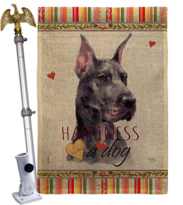 Cropping Black Great Dane Happiness - Pets Nature Vertical Impressions Decorative Flags HG110257 Made In USA - Image 19