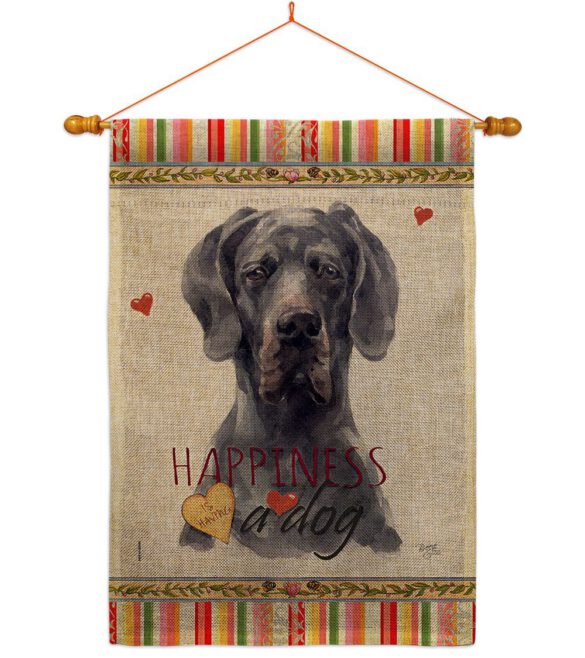 Black Great Dane Happiness - Pets Nature Vertical Impressions Decorative Flags HG110258 Made In USA - Image 20