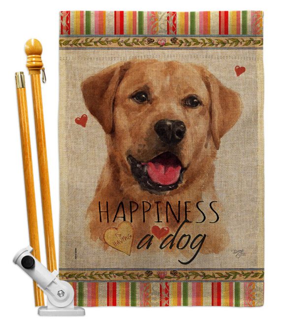 Golden Labrador Retriever Happiness - Pets Nature Vertical Impressions Decorative Flags HG110261 Made In USA - Image 15