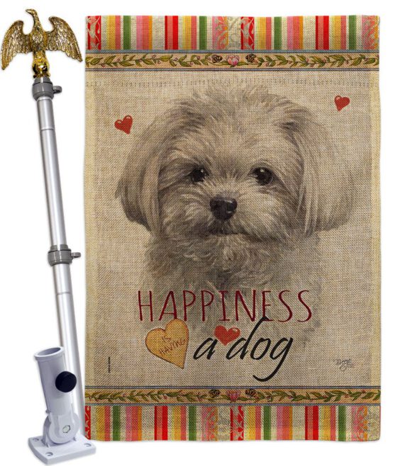 Cute Maltese Happiness - Pets Nature Vertical Impressions Decorative Flags HG110262 Made In USA - Image 19