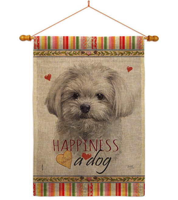 Cute Maltese Happiness - Pets Nature Vertical Impressions Decorative Flags HG110262 Made In USA - Image 20