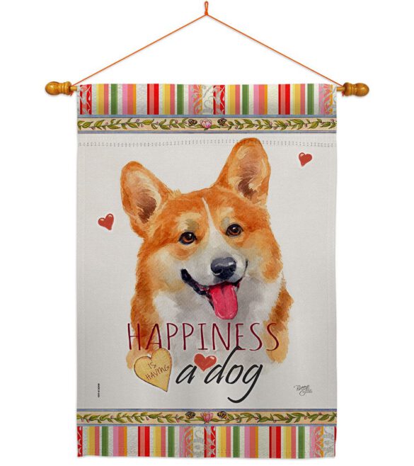 Fawn Corgi Happiness - Pets Nature Vertical Impressions Decorative Flags HG110263 Made In USA - Image 10
