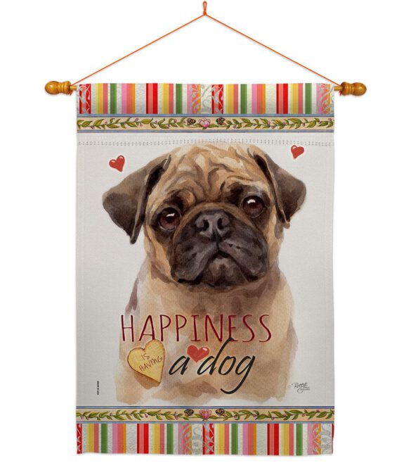 Fawn Pug Happiness - Pets Nature Vertical Impressions Decorative Flags HG110266 Made In USA - Image 10