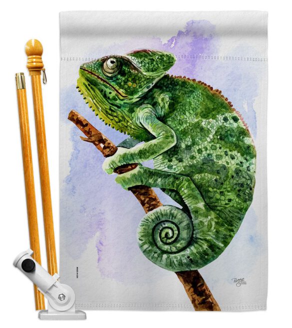 Chameleon - Pets Nature Vertical Impressions Decorative Flags HG110274 Made In USA - Image 5