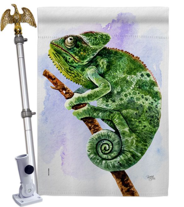 Chameleon - Pets Nature Vertical Impressions Decorative Flags HG110274 Made In USA - Image 9