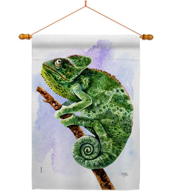 Chameleon - Pets Nature Vertical Impressions Decorative Flags HG110274 Made In USA - Image 10