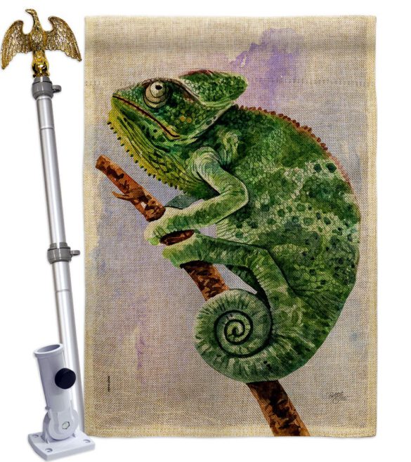 Chameleon - Pets Nature Vertical Impressions Decorative Flags HG110274 Made In USA - Image 19