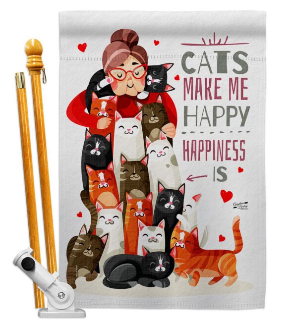 Crazy Cat Lady - Pets Nature Vertical Impressions Decorative Flags HG137512 Made In USA - Image 5
